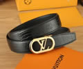 Louis Vuitton LV Leather belt best quality 1:1 W3.5