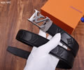 Louis Vuitton LV Leather belt best quality 1:1 W3.5