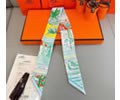 HERMES Rayures d'Ete Twilly Scarf Ribbon Hair 5x86CM best quality