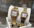 CARTIER Panther Lovers watch Mens 27mm Womens 22mm 2Piece