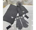 PRADA Scarves and Cap and glove Set 3 Piece