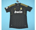 Real madrid 11-12 black away retro soccer jersey