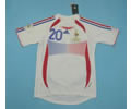 French away white 06 retro soccer jersey