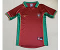 Portugal home red 1998 retro soccer jersey