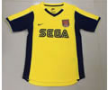 Arsenal away yellow 2000 retro soccer jersey