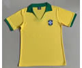 Brazil home yellow 1957 retro soccer jersey