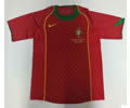 Portugal home red 2004 retro soccer jersey