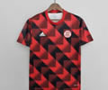 22-23 Bayern training kit red geometric pattern soccer shirt