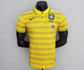 2022 Brazil POLO stripe soccer shirt