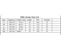 NBA Jersey S M L XL XXL Size List