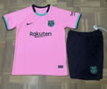 kids kit Retro 20-21 Bar third pink soccer jersey