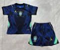 Kids Brazil Away Soccer Uniform 26 27