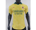 Player version 25-26 AC yellow soccer jersey