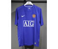 Player version Retro 08-09 man u blue soccer jersey