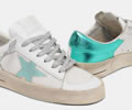 GGDB White and aqua-green Stardan sneakers