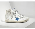 Golden goose Sneakers FRANCY in Pelle e Stella in Pelle WHITE MARBLE BLUETTE Lovers 