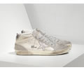 GGDB Sneakers MID STAR in Pelle e Stella in Camoscio WHITE SILVER STAR Lovers size