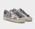 Golden Goose Hi Star sneakers with glitter, white star and leopard print laces