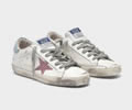 Golden Goose Superstar sneakers in leather with glittery star blue
