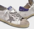 Golden Goose Superstar sneakers in leather with glittery star purple