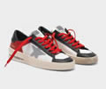 Golden Goose Stardan sneakers in red and white leather with mesh inserts