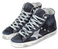 Golden goose FRANCY SNEAKERS IN DENIM WITH LEATHER STAR navy denim