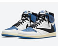 Travis Scott x Fragment x Air Jordan 1 High OG SP Military Blue DH3227-105 Lovers shoes 