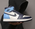 Air Jordan 1 Retro High OGObsidian 555088-140 Lovers shoes 
