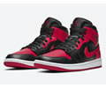 Air Jordan 1 Mid Bred 554724-074 Lovers shoes 