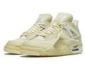 Off-White x Air Jordan 4 SP WMNS Sail CV9388-100 Lovers shoes 