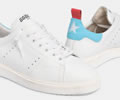 GGDB White Starter LTD sneakers with light blue heel tab