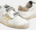 GGDB Old School sneakers with gold laminated leather star and gold glitter heel tab