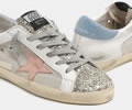 GGDB Super-Star LTD sneakers in white leather with mesh insert and silver glitter