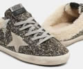 GGDB Super-Star sabot-style sneakers with glitter and shearling lining