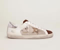 GGDB Super-Star sneakers in white leather and pale silver mesh